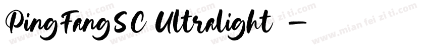 PingFangSC Ultralight亮体字体转换